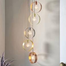 Brass Pendant Lamps Endon Lighting Hoop Pendant Lamp 45.6cm