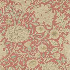 Morris & Co Tapete Double Bough Carmine Red rot