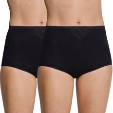 Schiesser Trosor Schiesser Cotton Essentials Maxi Pants 2-pack - Black