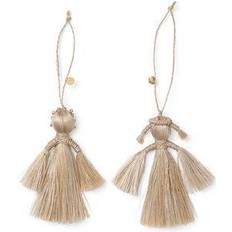 Natural Christmas Tree Ornaments ferm LIVING Hanging Angel Christmas Tree Ornament 12cm 2pcs