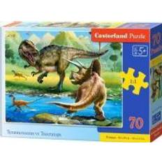 Dinosaurier Klassische Puzzles Castorland Tyrannosaurus vs Triceratops 70 Pieces