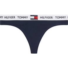 Blu Mutande Tommy Hilfiger Organic Cotton Logo Thong - Navy Blazer