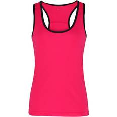 Tridri Panelled Fitness Vest Women - Hot Pink/Black