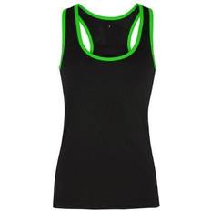 Panelled Fitness Vest Women - Black/Lightning Green