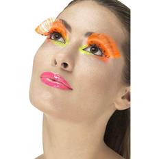 Smiffys 80s Polka Dot Eyelashes Neon Orange