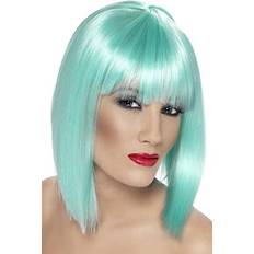 Smiffys Glam Wig Neon Aqua