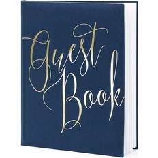 PartyDeco Guest Books 20x24.5cm 22 Pages Navy Blue