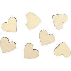 Konfetti Hjärtan Trä 50-pack