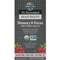 Garden of Life Brain Health Organic Memory/Focus Young Adults 60 Tablets