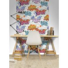 Dutch Wallcoverings Muriva Street Style Wallpaper, Multi-coloured