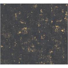 Svart guld tapet A.S. Creation Fibertapet Make Up 0,53x10,05 m Svart/Guld Vallila