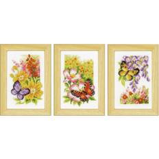 Vervaco Vervaco Counted Cross Stitch: Butterflies and Flowers (Set of 3) NA, 8 x 12cm
