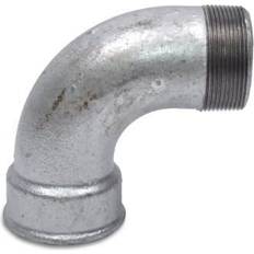 +GF+ Galvaniseret bøjning, muffe/nippel, 3/8"