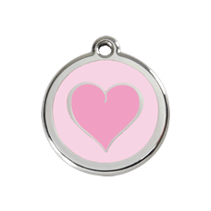 Red Dingo Enamel Tag Heart Hot Small