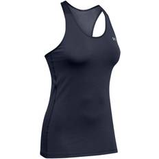 Under Armour HeatGear Racer Tanktop Women - Midnight Navy/Metallic Silver