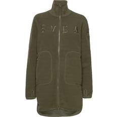 Svea Long Pile Zip Sweat - Dark Army