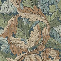 Morris & Co Tapete Acanthus von Slate Blue/ Thyme blu/beige