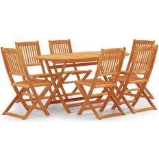 Pliable Ensembles repas de patio vidaXL 3087157 Ensemble repas de patio, 1 Table incluse 6 Chaises