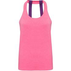 Slim Tank Tops Tridri Double Strap Back Vest Women - Lightning Pink Melange