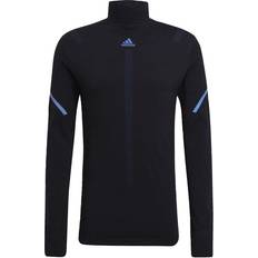 Adidas Elastan/Lycra/Spandex Underställ adidas Primeknit Running Mid-Layer Men - Black Melange/Bold Blue