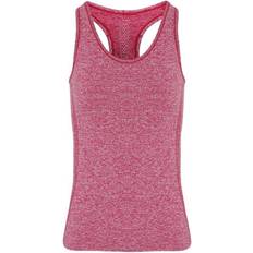 Red Tank Tops Tridri Seamless 3D Fit Multi Sport Sculpt Vest Women - Burgundy