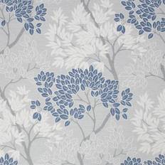 Fresco Lykke Tree Navy Wallpaper