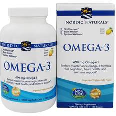 Nordic Naturals Vitaminer & Kosttilskud Nordic Naturals Omega-3 690mg Lemon 180 softgels 180 stk