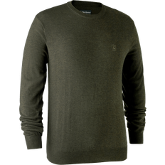 Merinould Jakker Deerhunter Kingston Strik med rund hals Green melange