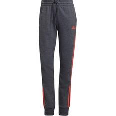 Adidas Women's Essentials French Terry 3-Stripes Joggers - Dark Grey Heather/Semi Turbo