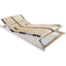 Ribbotten 90x200 vidaXL 28 Slatted Bed Base Adjustable Head & Foot Sängram 90X200cm
