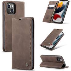 Apple iPhone 13 - Brun - Silikone Covers med kortholder CaseMe Retro Flip Wallet Case for iPhone 13