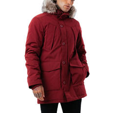 Hype Luxe Longline Parka Jacket - Burgundy