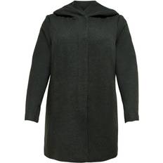 Only Grøn Frakker Only Sedona Curvy Seasonal Coat - Green/Raisin