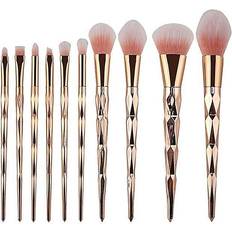B2X Makeup Børstesæt, 10 Børster Rosaguld Pink Gold