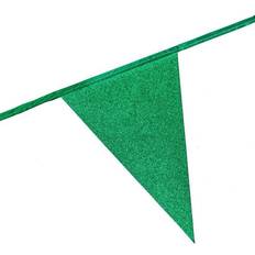 Globos Flaggirlang Grön Glitter 600 cm