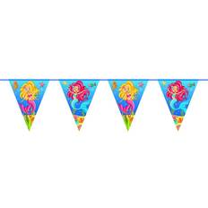 Sininen Seppeleet Folat 65217 Mermaid Bunting Garland-10 m, Multi-Colored