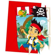 Inbjudningskort Jake och Piraterna 6-pack