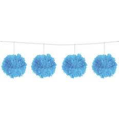 Pompons Folat Pom Poms Garland Light Blue