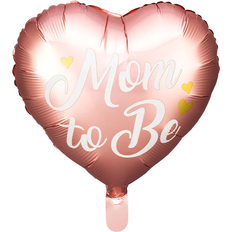 Baby Shower Tekst- & Temaballoner PartyDeco Mom To Be Folieballon Lyserød