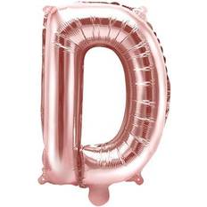 PartyDeco Folie ballong BOKSTAVER Rosaguld, 35 cm D