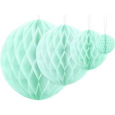 Grøn Honeycombbolde PartyDeco Lys Mint Honeycomb 40 cm Rund