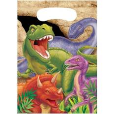 Verde Bolsas de Regalo Vegaoo Dino Blast Loot Bags Pack Of 8