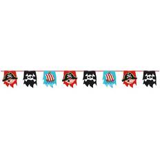 Guirlandes et Confettis Amscan guirlande d'anniversaire pirates 400 cm papier rouge/noir/bleu