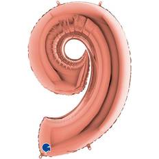 Ballongkungen Numeroilmapallo Ruusukulta Metalli 9