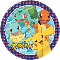 Assiettes Jetables Amscan Disposable Plates Pokemon 8-pack