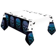 Halloween Pöytäliinat Amscan 9907409 Halloween Boneshine Fever Purple Skull Paper Table Cover 1.2m x 1.8m