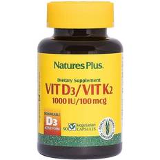 Nature's Plus Vitamin D3 1000 IU and Vitamin K2 100 mcg 90 Vegetarian Capsules 90 pcs