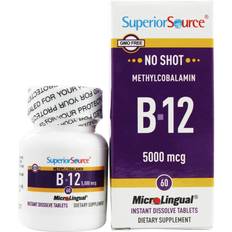 Superior Source No Shot Methyl B-12 5000 mcg 60 Tablets 60 pcs