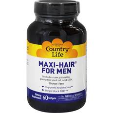 Zinc Acides Gras Country Life Maxi-Hair for Men 60 Softgels