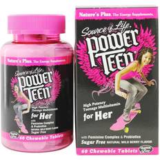 Nature's Plus Source of Life Power Teen for Her Chewable Multi-Vitamin Wild Berry 60 Tablets 60 pcs